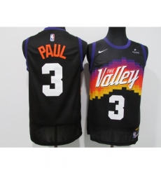 Men's Phoenix Suns #3 Chris Paul Black Nike Finished Basketball Jersey