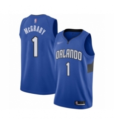 Men's Orlando Magic #1 Tracy Mcgrady Authentic Blue Finished Basketball Jersey - Statement Edition