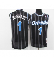 Men's Orlando Magic #1 Tracy Mcgrady Black Mitchell & Ness Black Retired Player Jersey
