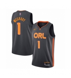 Men's Orlando Magic #1 Tracy Mcgrady Swingman Charcoal Basketball Jersey - 2019 20 City Edition