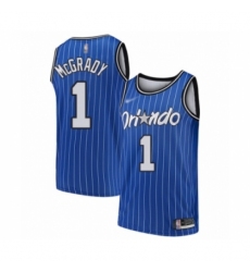 Youth Orlando Magic #1 Tracy Mcgrady Swingman Blue Hardwood Classics Basketball Jersey