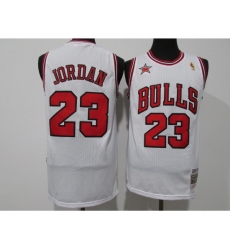 Men's Chicago Bulls #23 Michael Jordan Authentic White 1998 Throwback Jersey