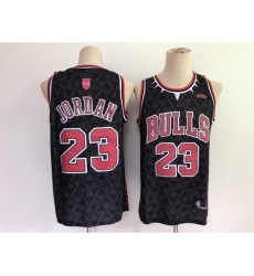 Men's Chicago Bulls #23 Michael Jordan Black Panther Limiter Jersey