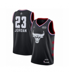 Men's Chicago Bulls #23 Michael Jordan Swingman Black 2019 All-Star Game