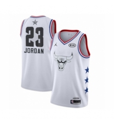 Men's Chicago Bulls #23 Michael Jordan Swingman White 2019 All-Star Game