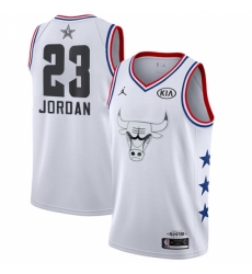 Men's Nike Chicago Bulls #23 Michael Jordan White Basketball Jordan Swingman 2019 All-Star Game Jersey