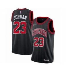 Youth Chicago Bulls #23 Michael Jordan Swingman Black Finished Basketball Jersey - Statement Edition