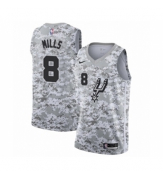 Men's San Antonio Spurs #8 Patty Mills White Swingman Jersey - Earned Edition