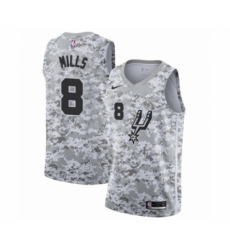 Women's San Antonio Spurs #8 Patty Mills White Swingman Jersey - Earned Edition