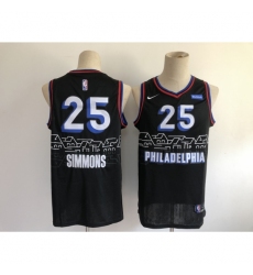 Men's Philadelphia 76ers #25 Ben Simmons Nike Black 2020-21 Swingman Jersey