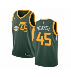 Men's Nike Utah Jazz #45 Donovan Mitchell Green Swingman Jersey - Earned Edition