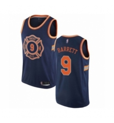 Men's New York Knicks #9 RJ Barrett Authentic Navy Blue Basketball Jersey - City Edition