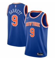 Men's New York Knicks #9 RJ Barrett Nike Blue 2020-21 Swingman Jersey