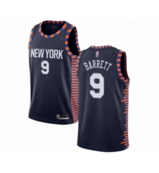 Men's New York Knicks #9 RJ Barrett Swingman Navy Blue Basketball Jersey - 2018-19 City Edition