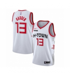 Men's Houston Rockets #13 James Harden Swingman White Basketball Jersey - 2019 20 City Edition