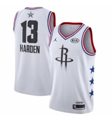 Men's Nike Houston Rockets #13 James Harden White Basketball Jordan Swingman 2019 All-Star Game Jersey