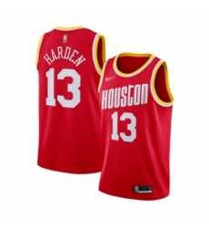 Women's Houston Rockets #13 James Harden Swingman Red Hardwood Classics Finished Basketball Jersey