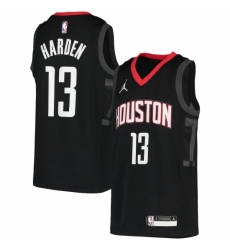 Youth Houston Rockets #13 James Harden Jordan Brand Black 2020-21 Swingman Player Jersey