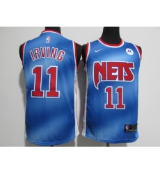 Men's Brooklyn Nets #11 Kyrie Irving Blue Nike Swingman Player Jersey
