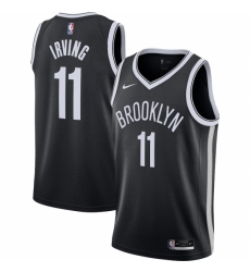 Men's Brooklyn Nets #11 Kyrie Irving Nike Black 2020-21 Swingman Jersey