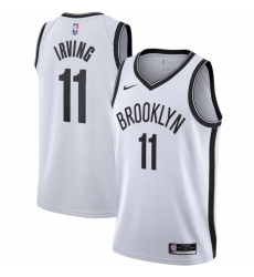 Men's Brooklyn Nets #11 Kyrie Irving Nike White 2020-21 Swingman Jersey