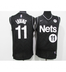 Men's Nike Brooklyn Nets #11 Kyrie Irving Black Jersey