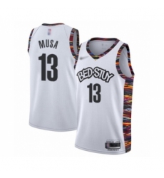 Men's Brooklyn Nets #13 Dzanan Musa Swingman White Basketball Jersey - 2019 20 City Edition