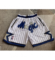 Men's Orlando Magic White striped four pockets Shorts