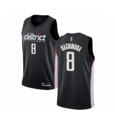 Men's Washington Wizards #8 Rui Hachimura Authentic Black Basketball Jersey - City Edition