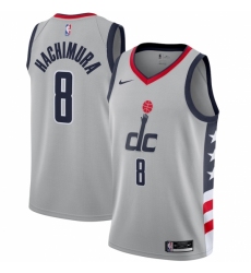 Men's Washington Wizards #8 Rui Hachimura Nike Gray 2020-21 Swingman Player Jersey