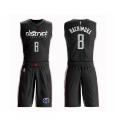 Men's Washington Wizards #8 Rui Hachimura Swingman Black Basketball Suit Jersey - City Edition