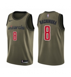 Men's Washington Wizards #8 Rui Hachimura Swingman Green Salute to Service Basketball Jersey