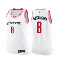 Women's Washington Wizards #8 Rui Hachimura Swingman White Pink Fashion Basketball Jersey