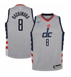 Youth Washington Wizards #8 Rui Hachimura Nike Gray 2020-21 Swingman Jersey