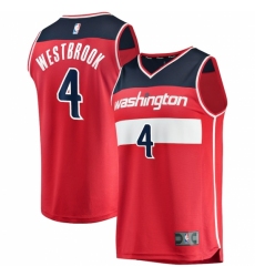 Youth Washington Wizards #4 Russell Westbrook Fanatics Branded Red 2020-21 Fast Break Replica Jersey