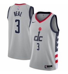 Men's Washington Wizards #3 Bradley Beal Nike Gray 2020-21 Swingman Player Jersey