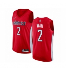 Men's Nike Washington Wizards #2 John Wall Red Swingman Jersey - Earned Edition