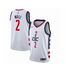 Men's Washington Wizards #2 John Wall Swingman White Basketball Jersey - 2019  20 City Edition