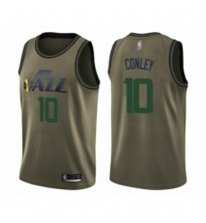 Men's Utah Jazz #10 Mike Conley Swingman Green Salute to Service Basketball Jersey