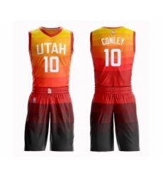 Men's Utah Jazz #10 Mike Conley Swingman Orange Basketball Suit Jersey - City Edition