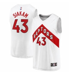 Men's Toronto Raptors #43 Pascal Siakam Fanatics Branded White 2020-21 Fast Break Replica Player Jersey