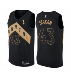 Men's Toronto Raptors #43 Pascal Siakam Swingman Black 2019 Basketball Finals Champions Jersey - City Edition