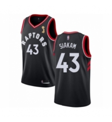 Men's Toronto Raptors #43 Pascal Siakam Swingman Black 2019 Basketball Finals Champions Jersey Statement Edition