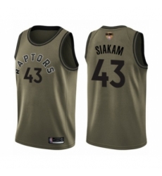 Men's Toronto Raptors #43 Pascal Siakam Swingman Green Salute to Service 2019 Basketball Finals Bound Jersey