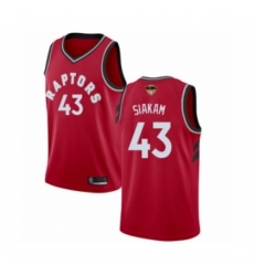 Men's Toronto Raptors #43 Pascal Siakam Swingman Red 2019 Basketball Finals Bound Jersey - Icon Edition