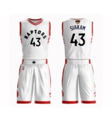 Women's Toronto Raptors #43 Pascal Siakam Swingman White 2019 Basketball Finals Bound Suit Jersey - Association Edition