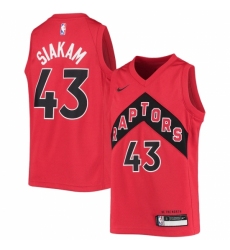 Youth Toronto Raptors #43 Pascal Siakam Nike Red 2020-21 Swingman Jersey