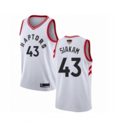 Youth Toronto Raptors #43 Pascal Siakam Swingman White 2019 Basketball Finals Bound Jersey - Association Edition
