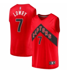 Men's Toronto Raptors #7 Kyle Lowry Fanatics Branded Red 2020-21 Fast Break Replica Player Jersey
