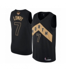 Men's Toronto Raptors #7 Kyle Lowry Swingman Black 2019 Basketball Finals Bound Jersey - City Edition